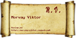 Morvay Viktor névjegykártya